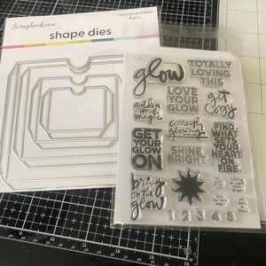 Ali Edwards Story Stamp Week In The Life Journaling Glow Shine & Pocket Die Set